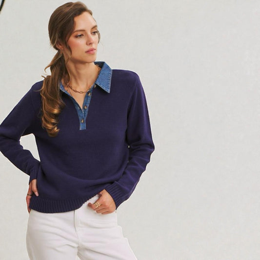 Sueter Azul con Mezclilla