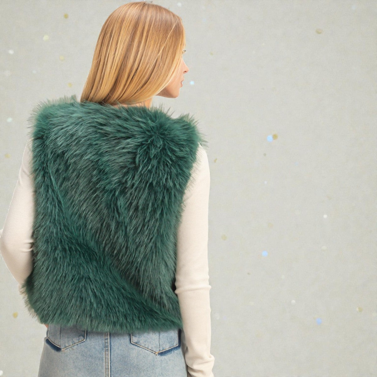 Chaleco Verde de Peluche