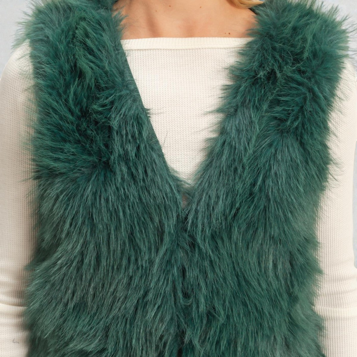 Chaleco Verde de Peluche