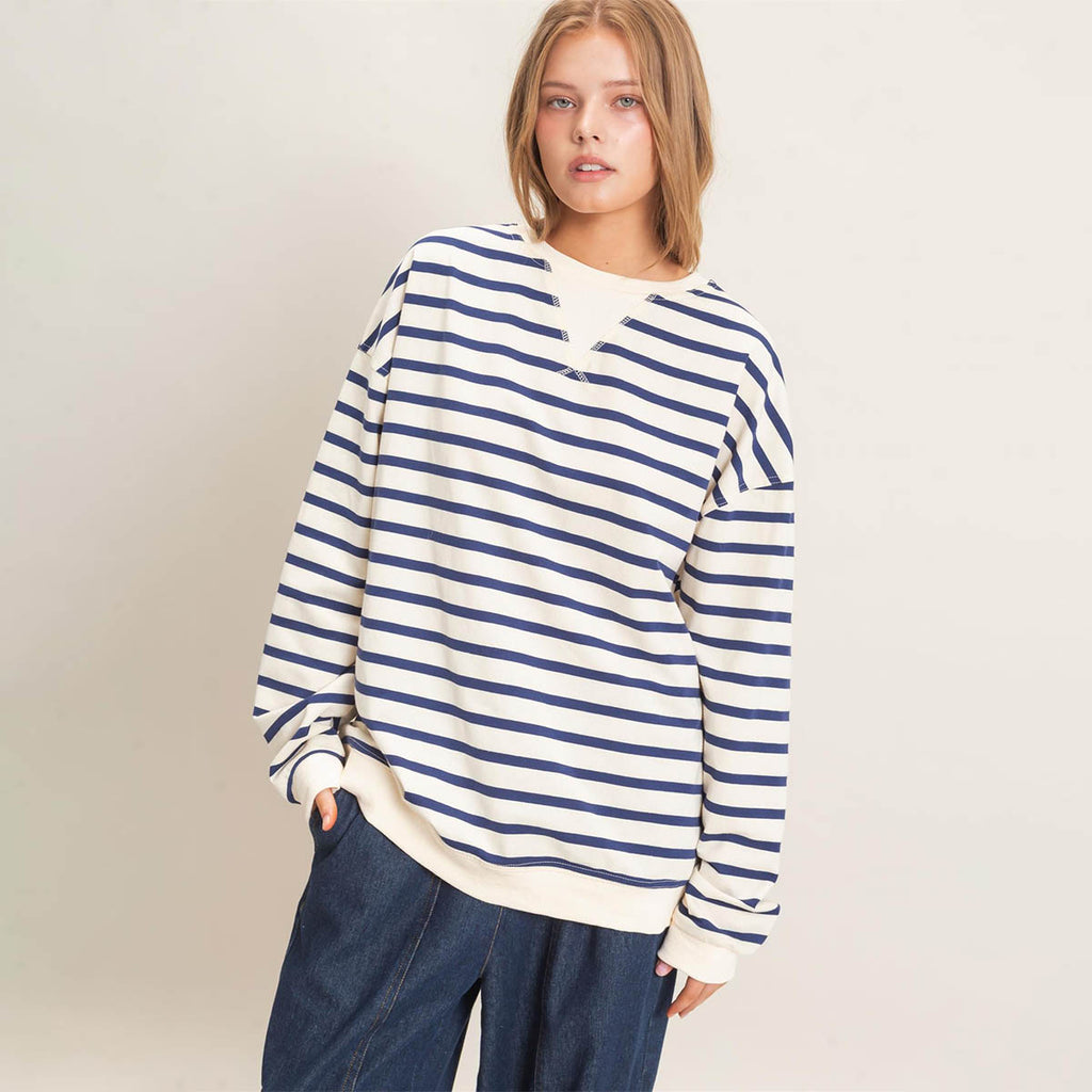 Blusa Marino de Rayas