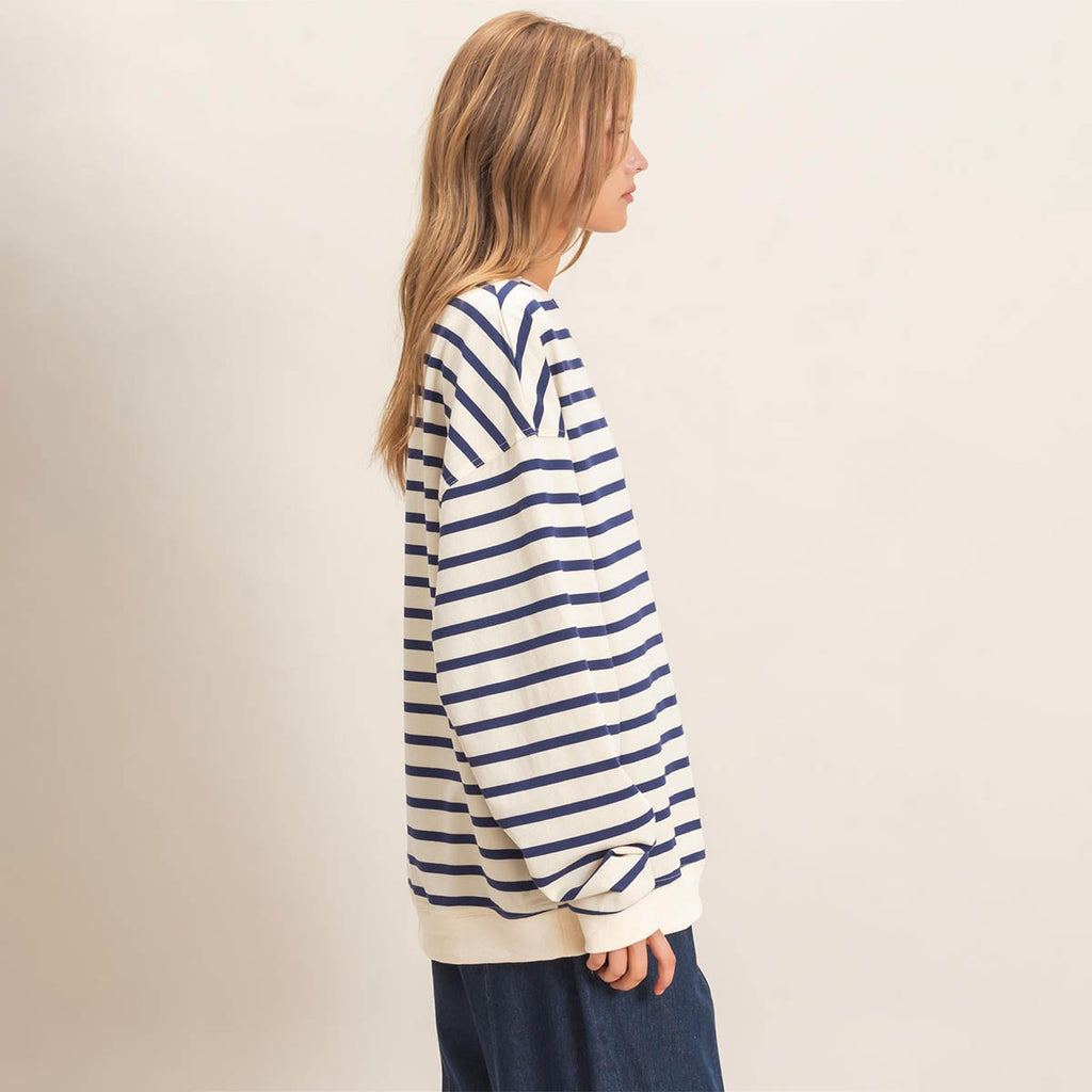 Blusa Marino de Rayas