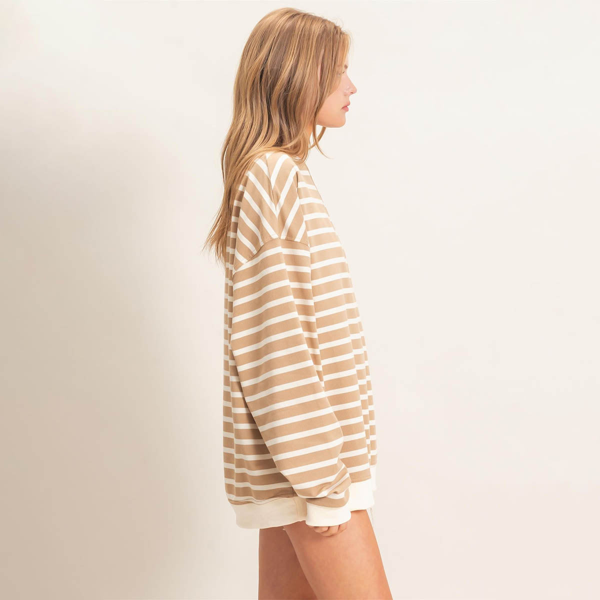 Blusa Beige de Rayas