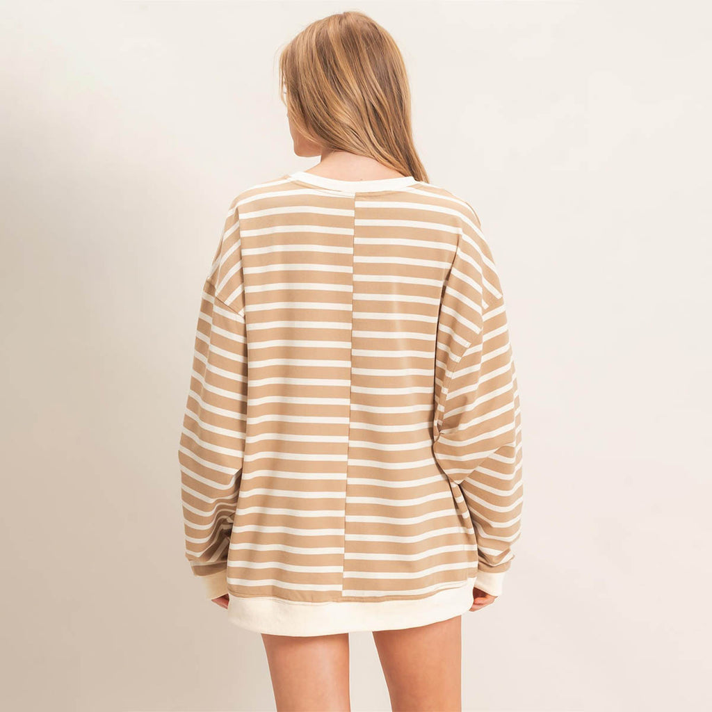 Blusa Beige de Rayas