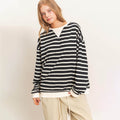 Blusa Negra de Rayas