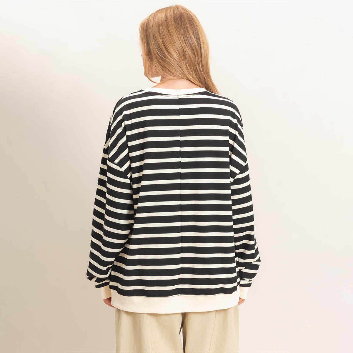 Blusa Negra de Rayas
