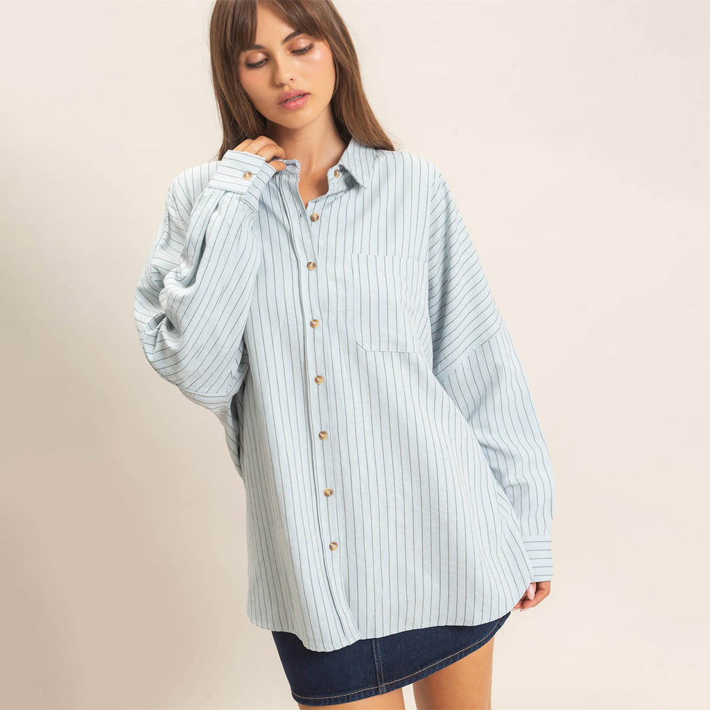 Camisa Azul de Rayas