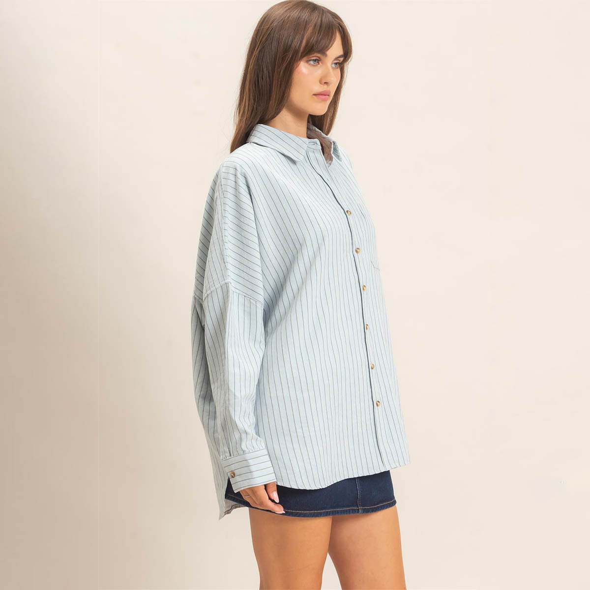 Camisa Azul de Rayas