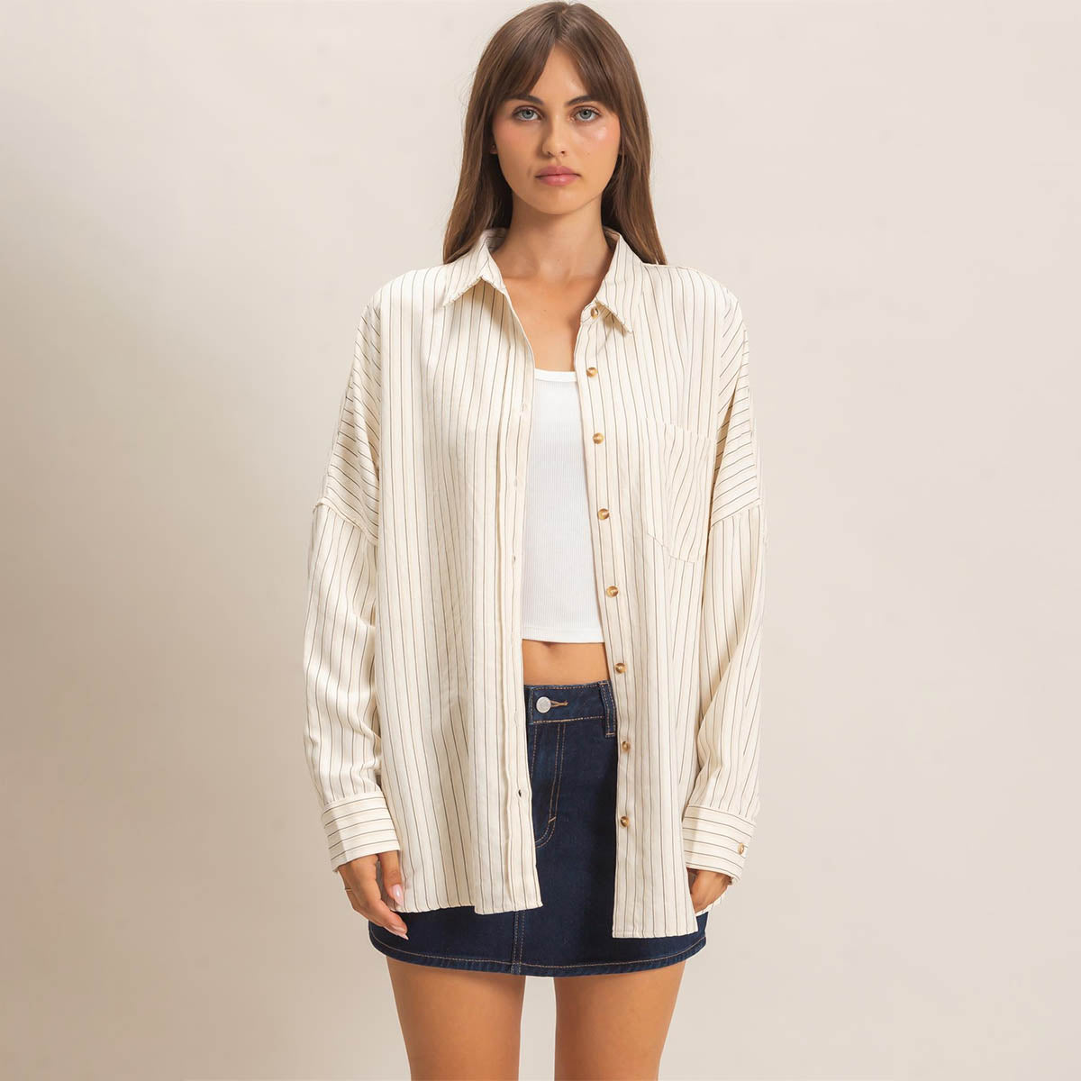 Camisa Hueso de Rayas