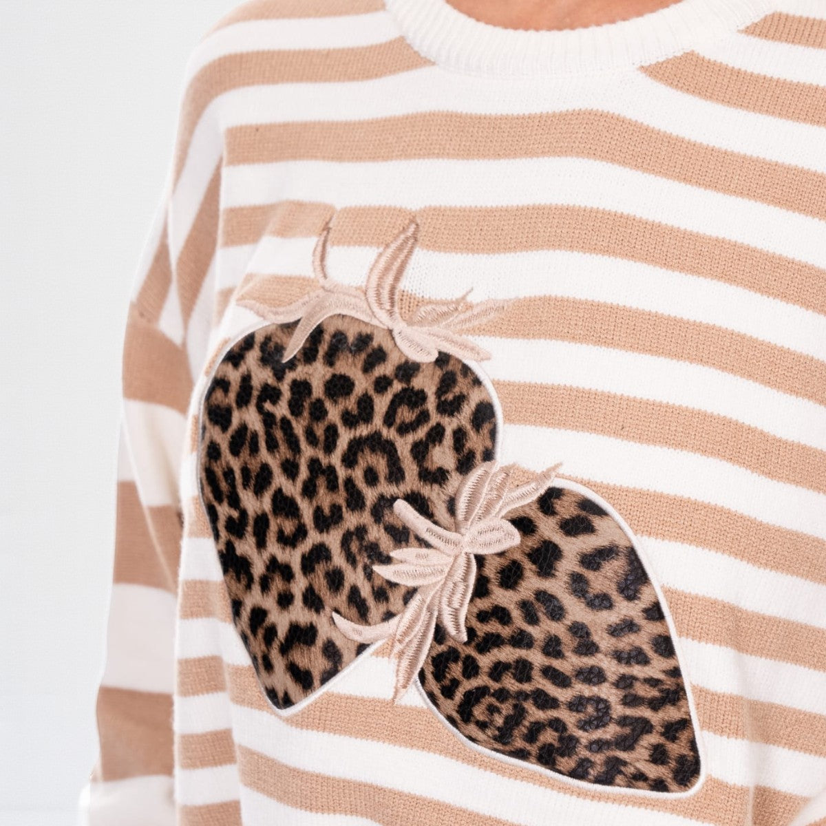 Sueter Beige de Rayas