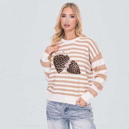 Sueter Beige de Rayas