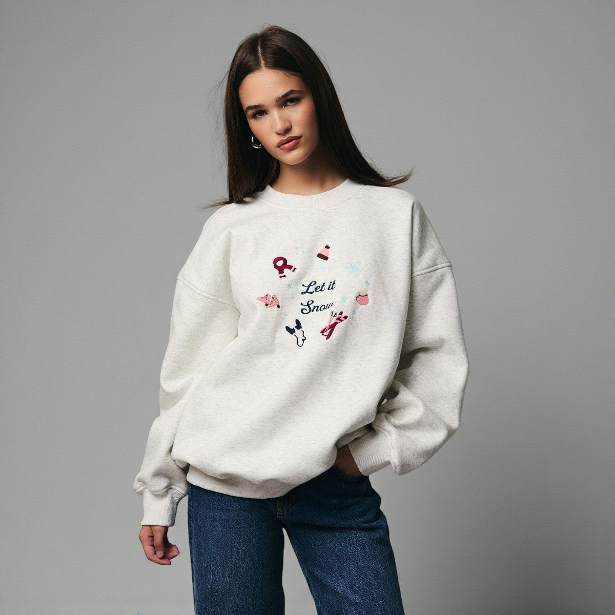 Sudadera Gris con Estampado