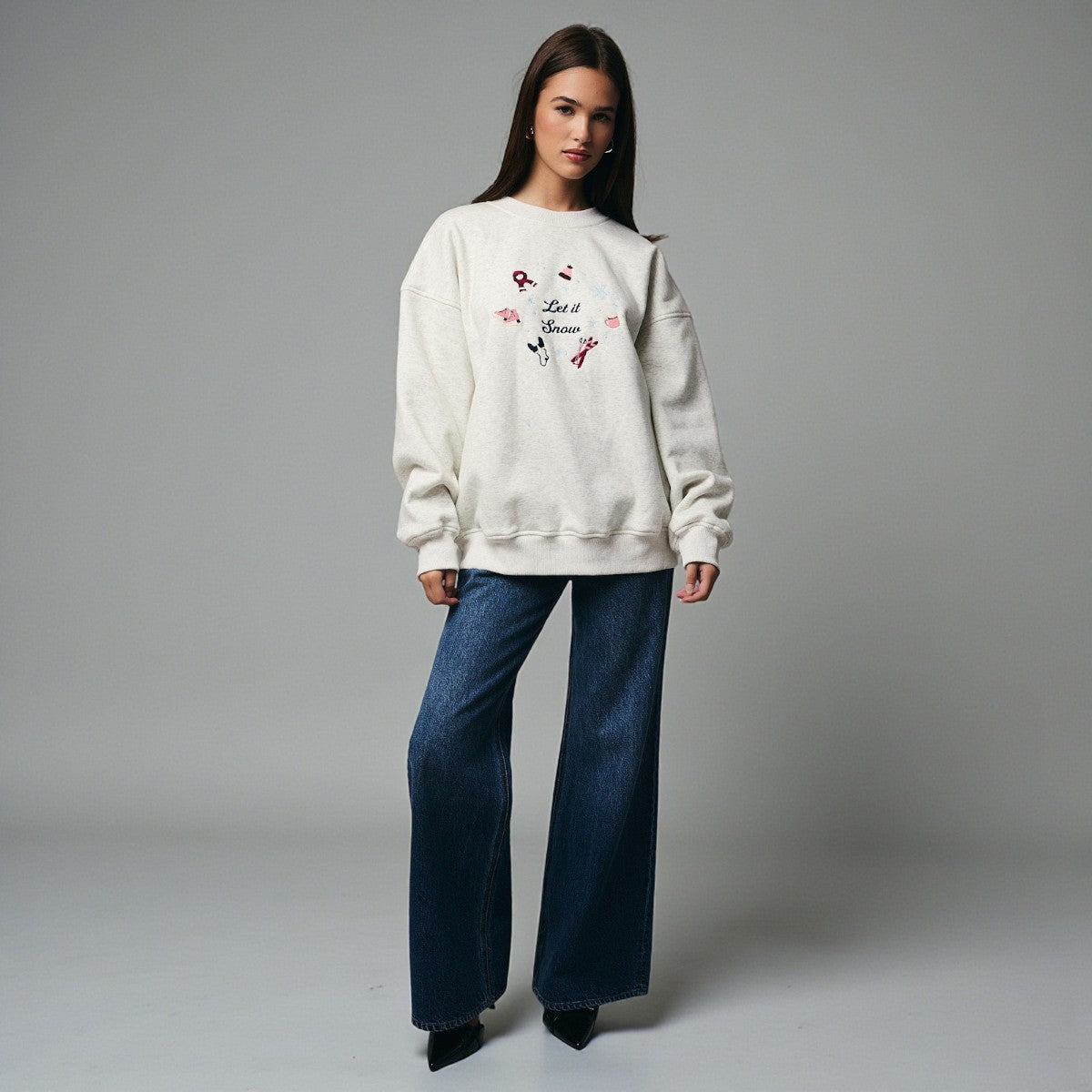 Sudadera Gris con Estampado