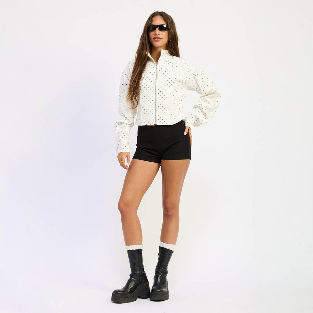 Chamarra Blanca con Estampado
