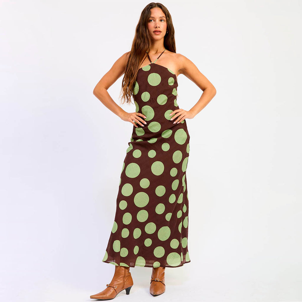 Vestido Cafe con Estampado