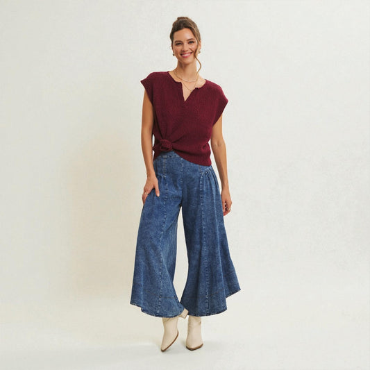 Pantalon Azul Pierna Ancha