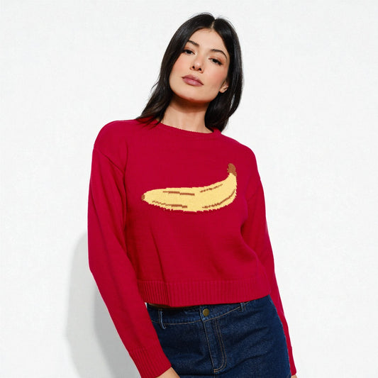 Sueter Rojo con Detalle al Frente