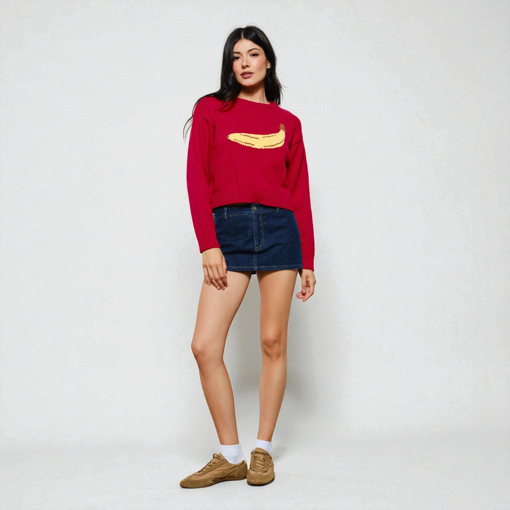 Sueter Rojo con Detalle al Frente