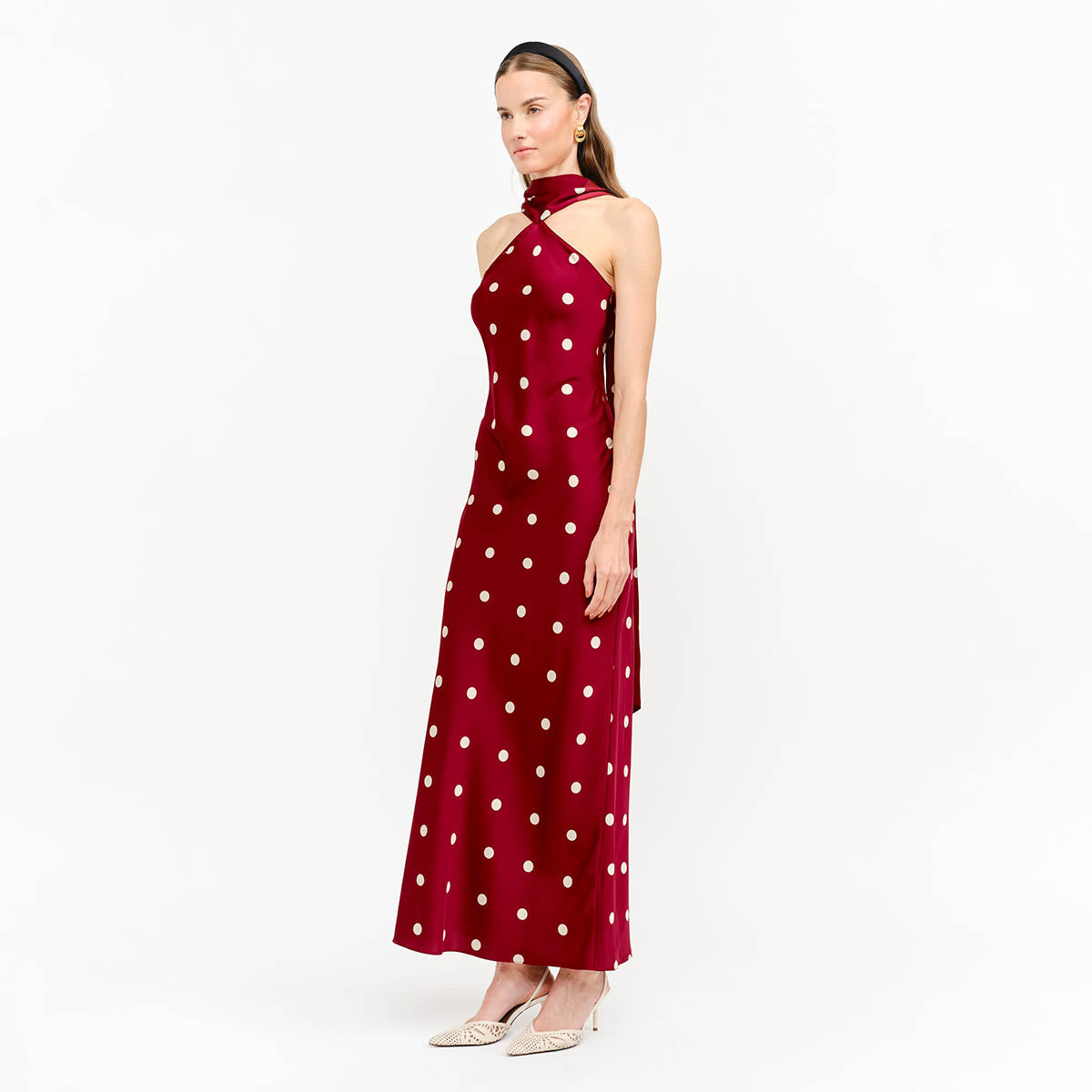 Vestido Vino con Estampado