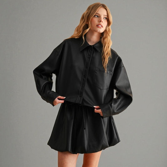 Chamarra Negra Vinipiel