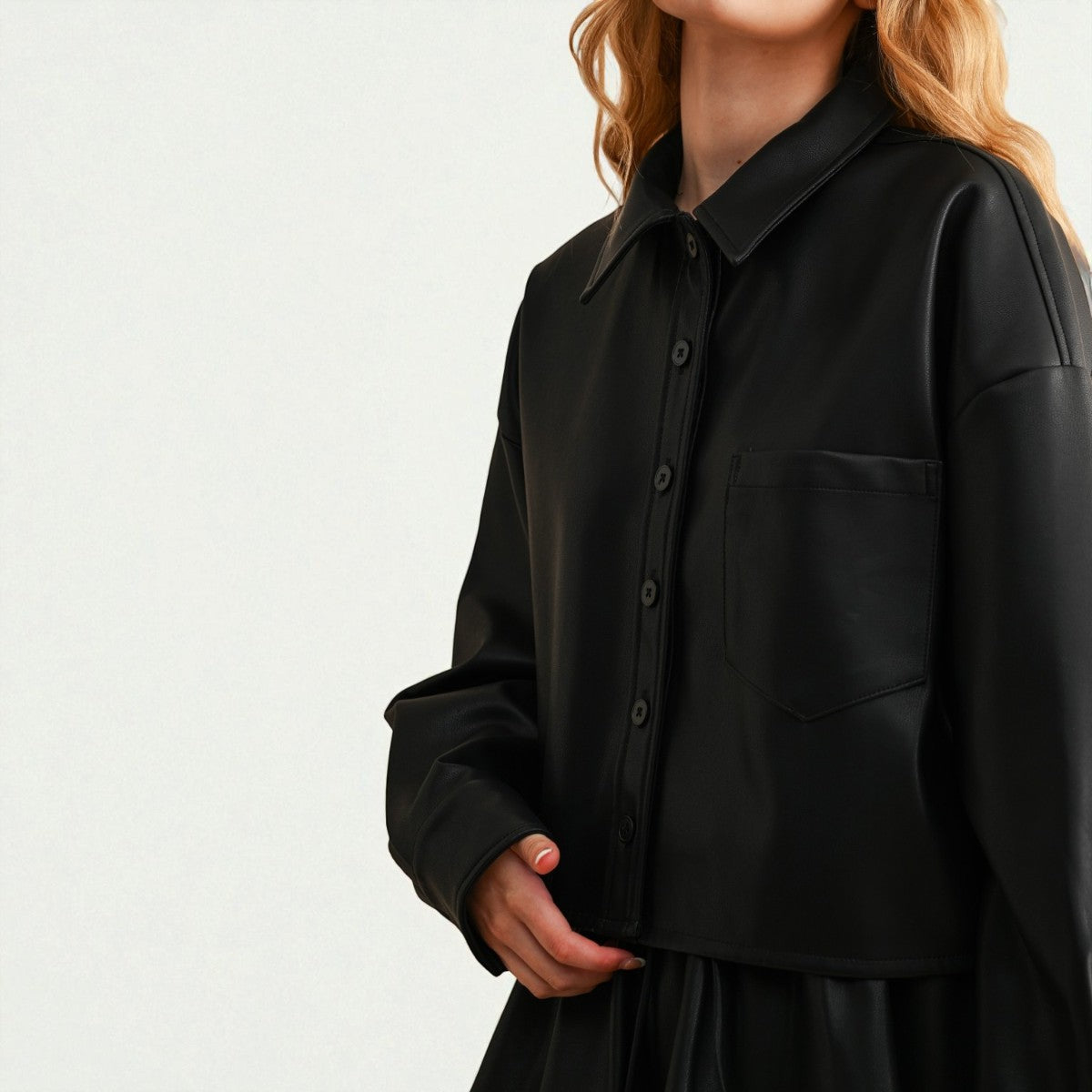 Chamarra Negra Vinipiel