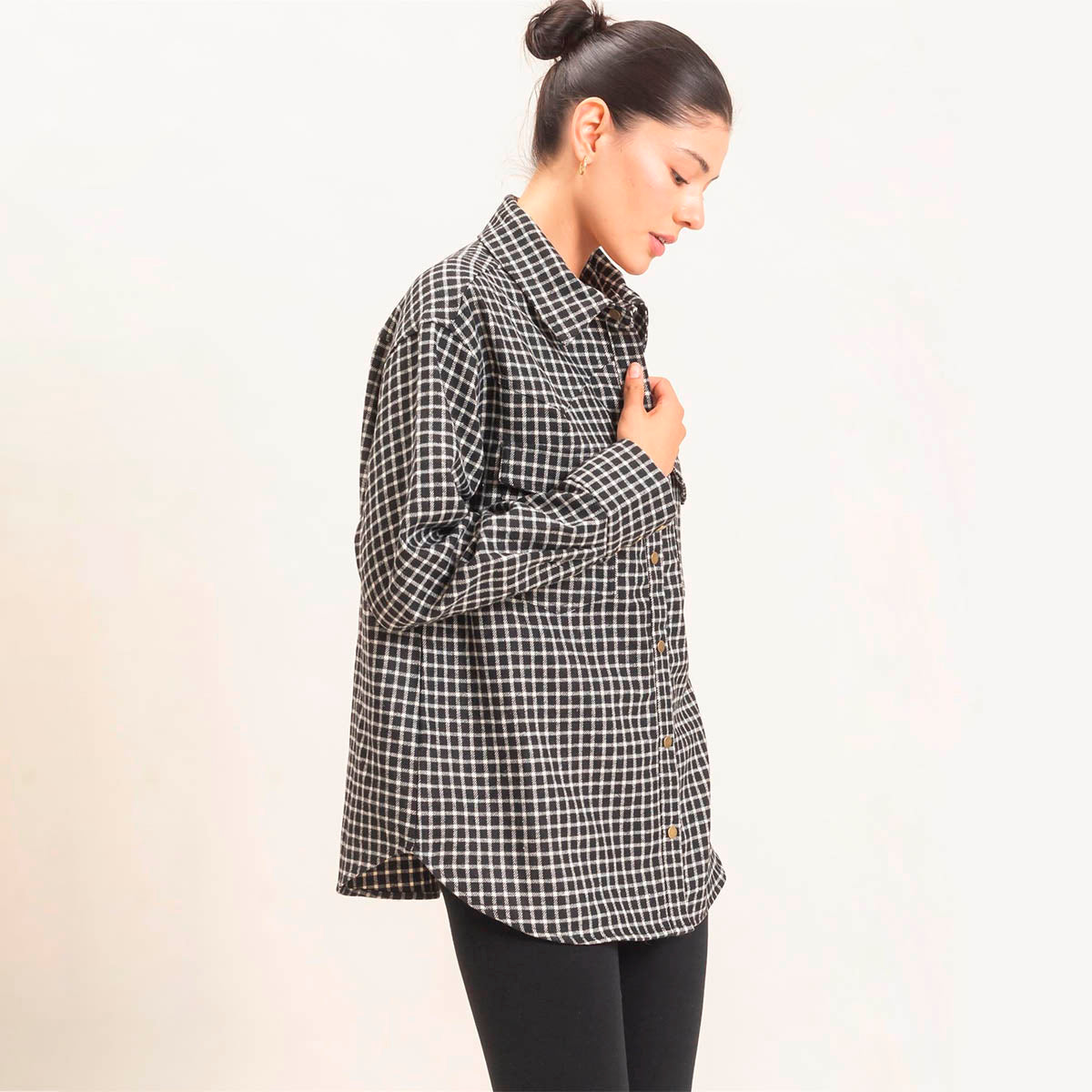 Camisa Negra a Cuadros