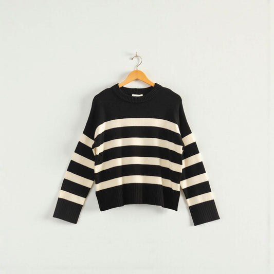 Sueter Negro de Rayas