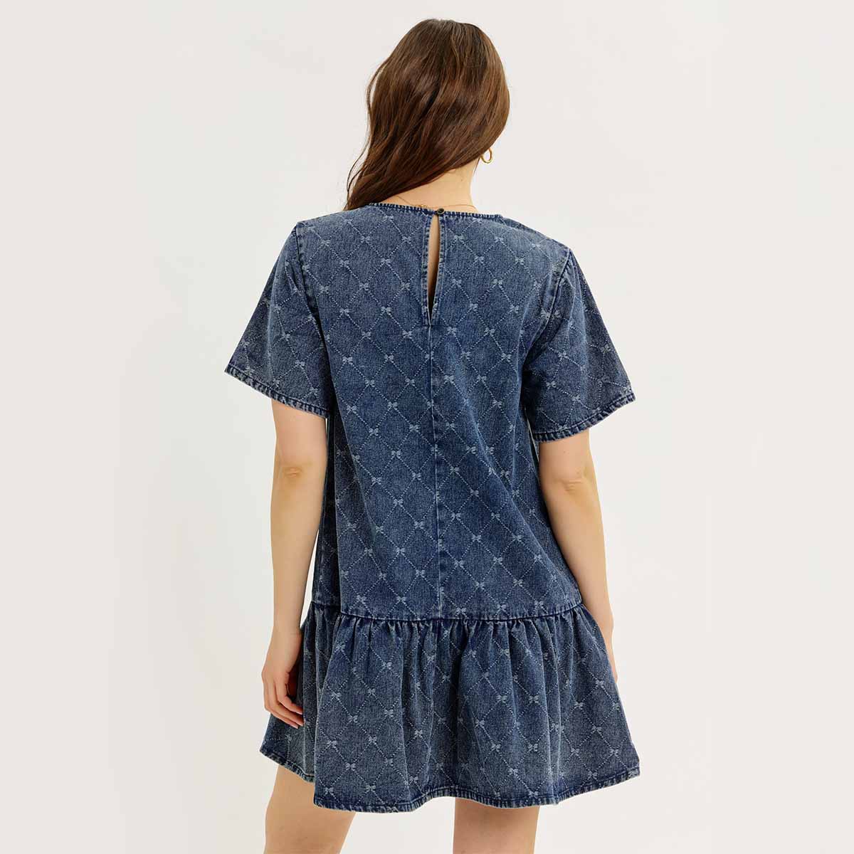 Vestido Azul con Detalle