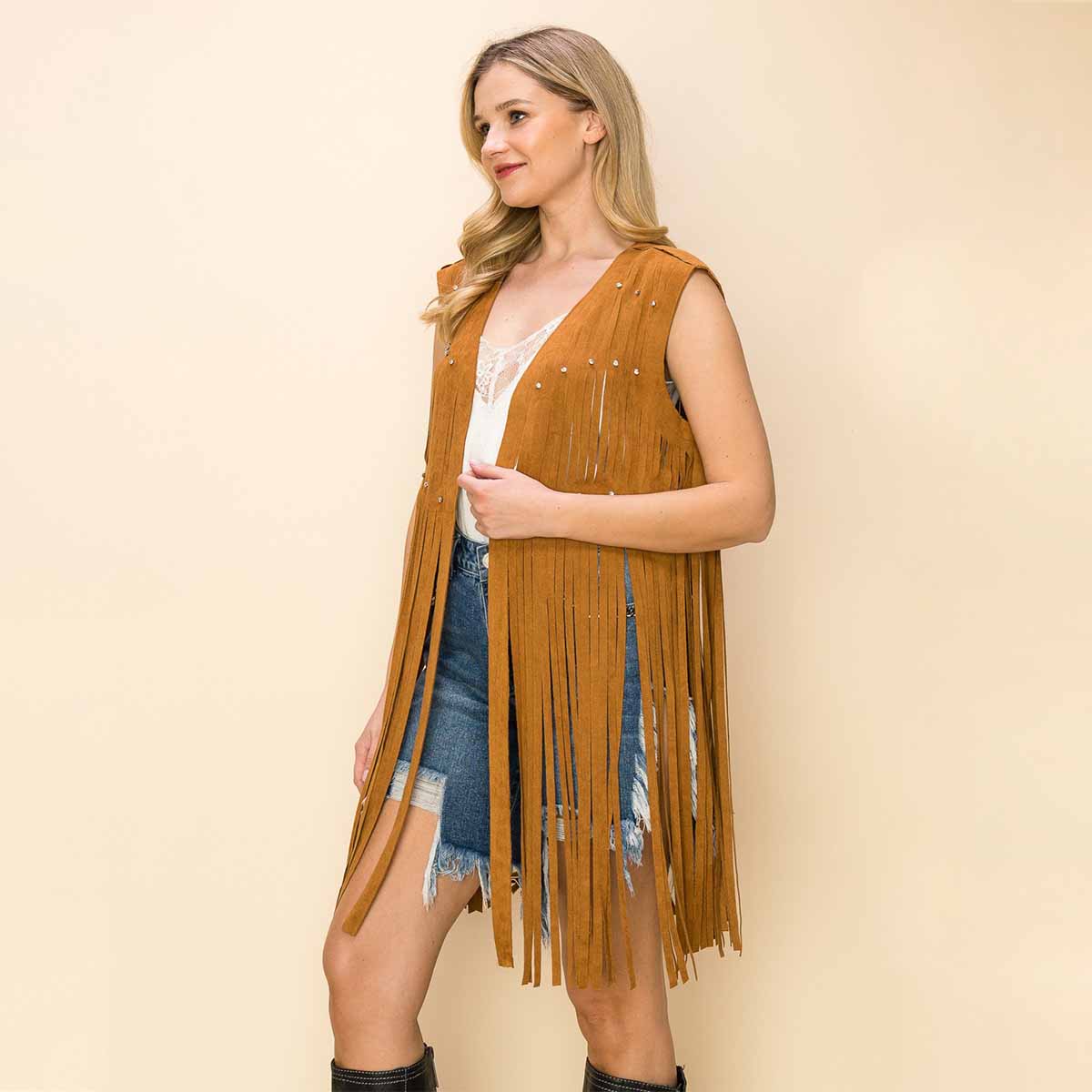 Chaleco Taupe Western