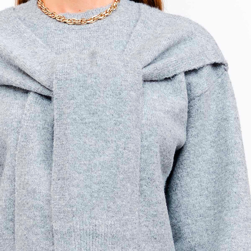 Sueter Gris con Lazos