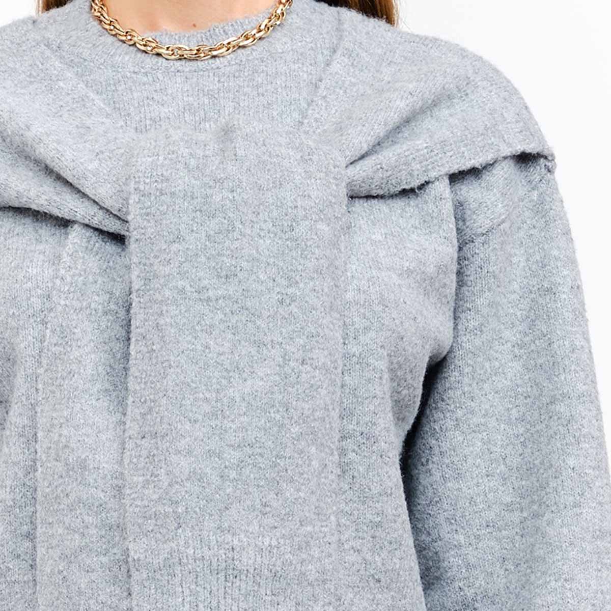 Sueter Gris con Lazos
