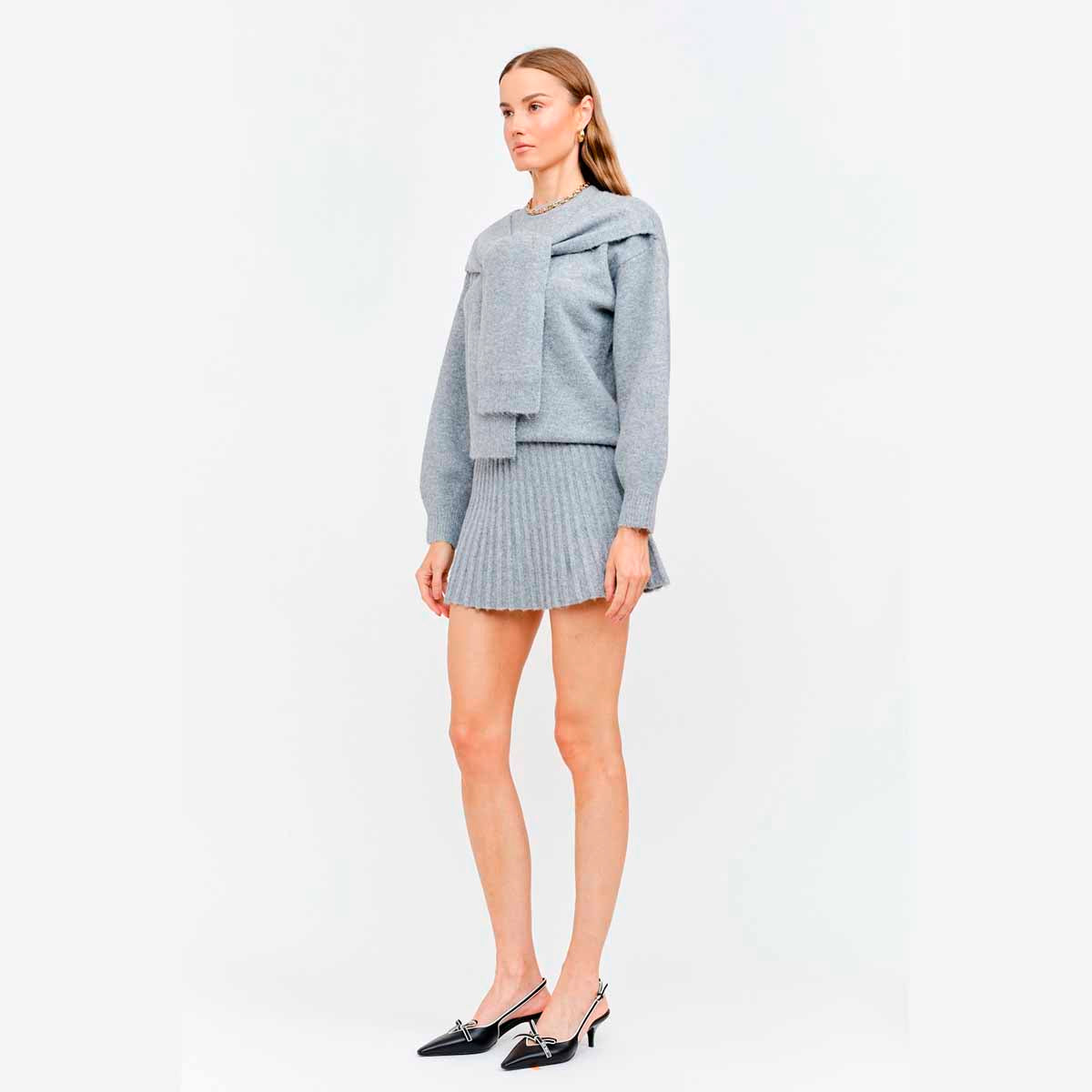Sueter Gris con Lazos
