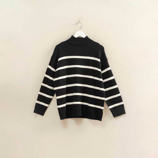 Sueter Negro de Rayas