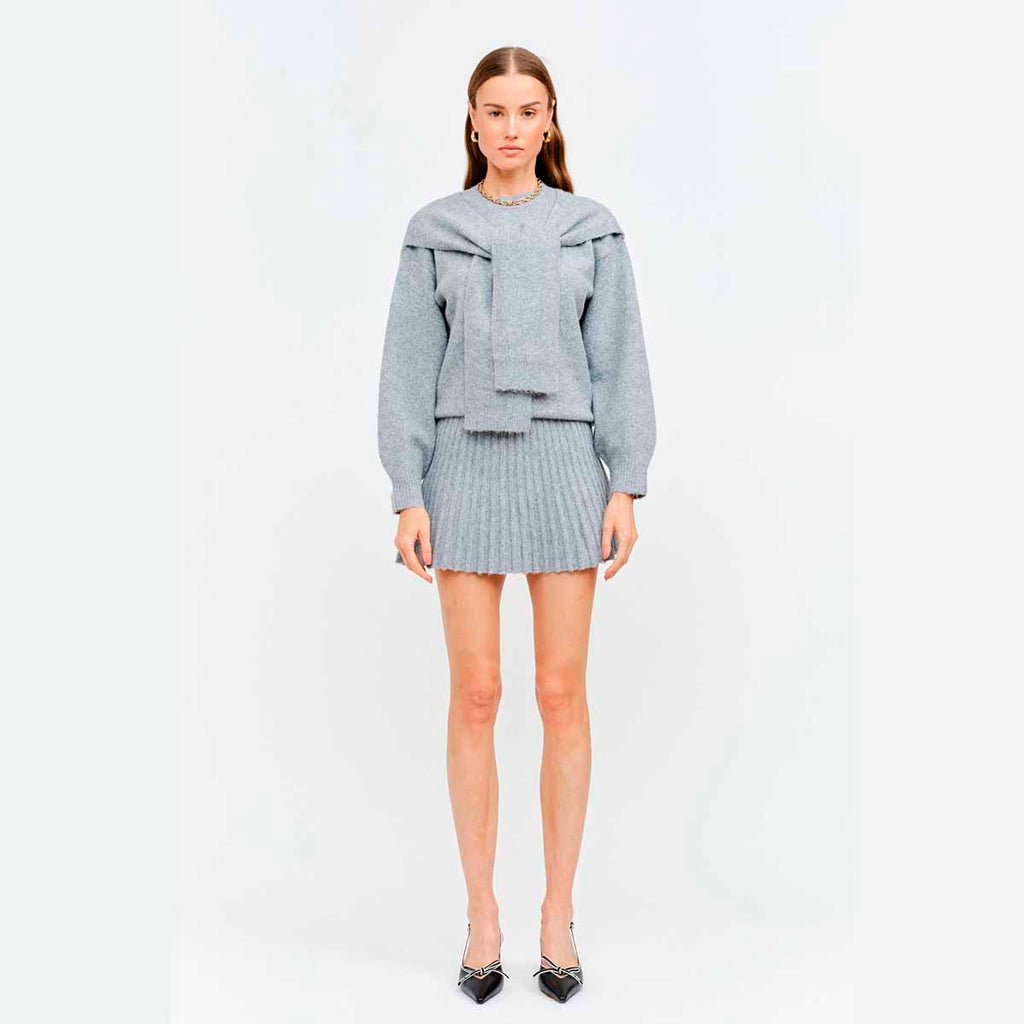 Sueter Gris con Lazos