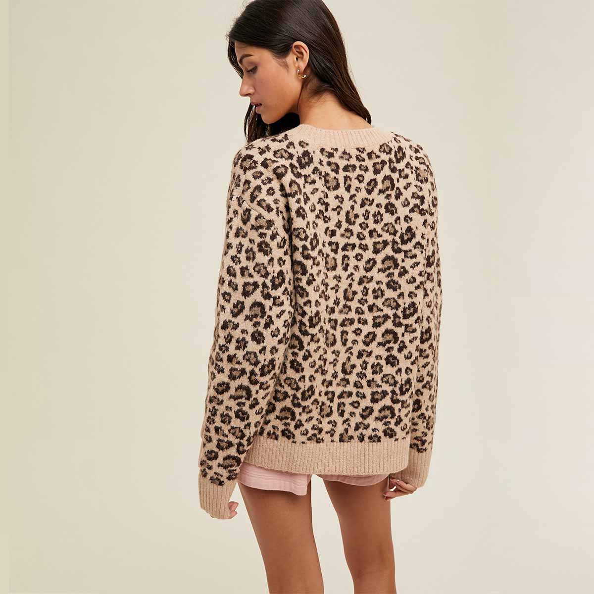 Sueter Beige Animal Print
