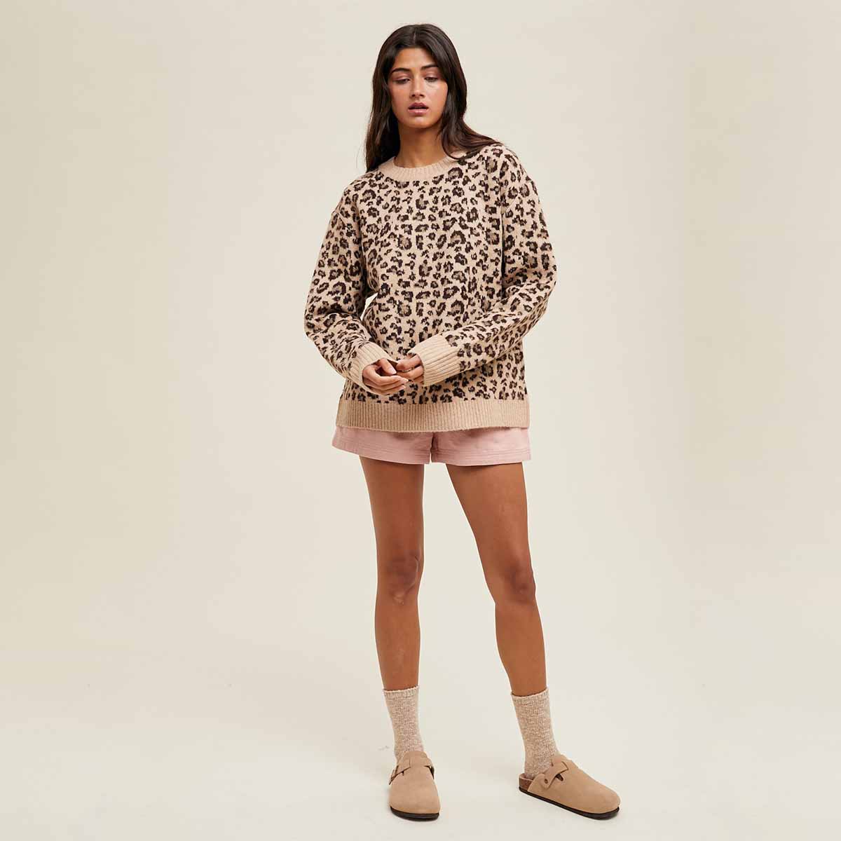 Sueter Beige Animal Print