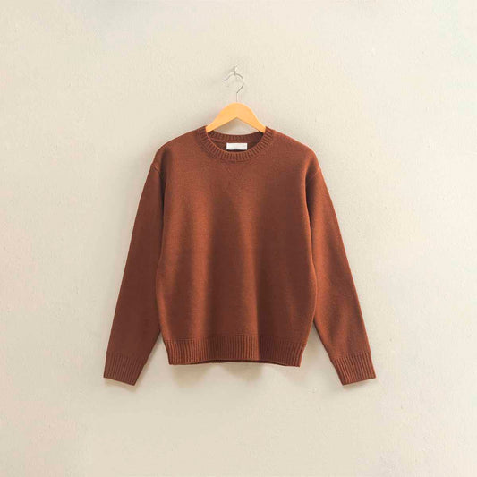 Sueter Cafe Cuello Redondo