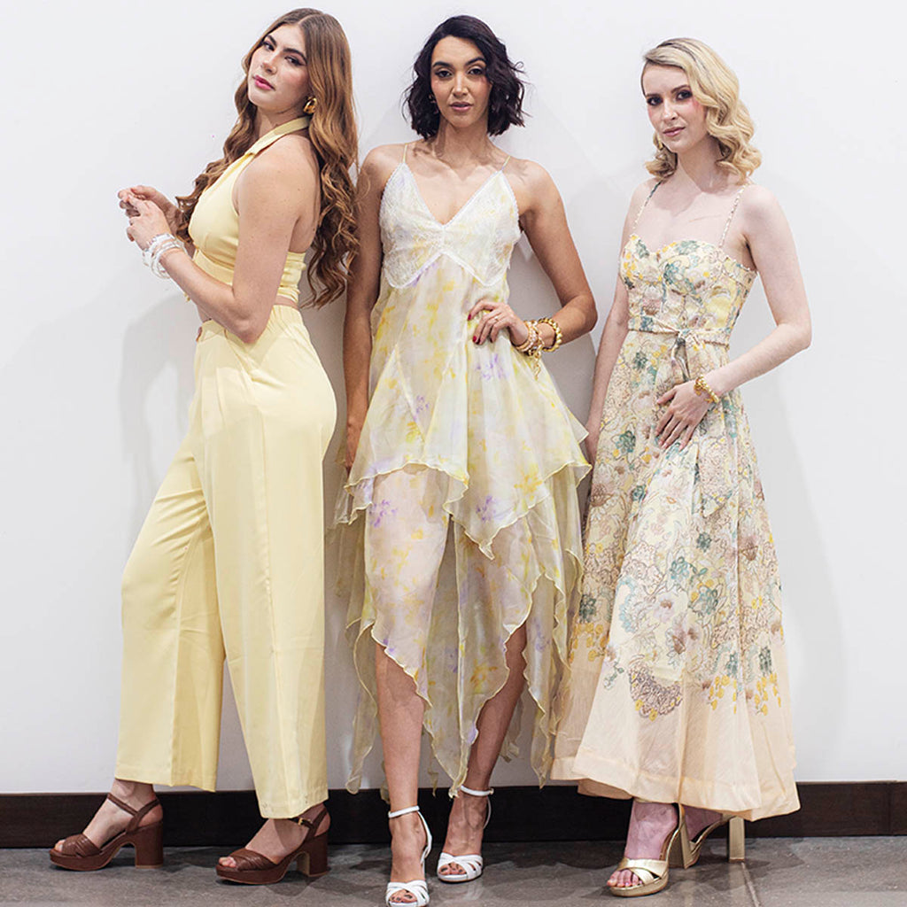 Vestido Amarillo con Estampado