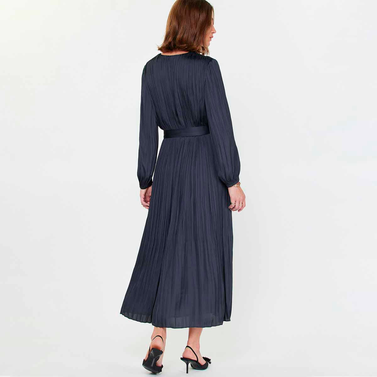 Vestido Azul Plisado