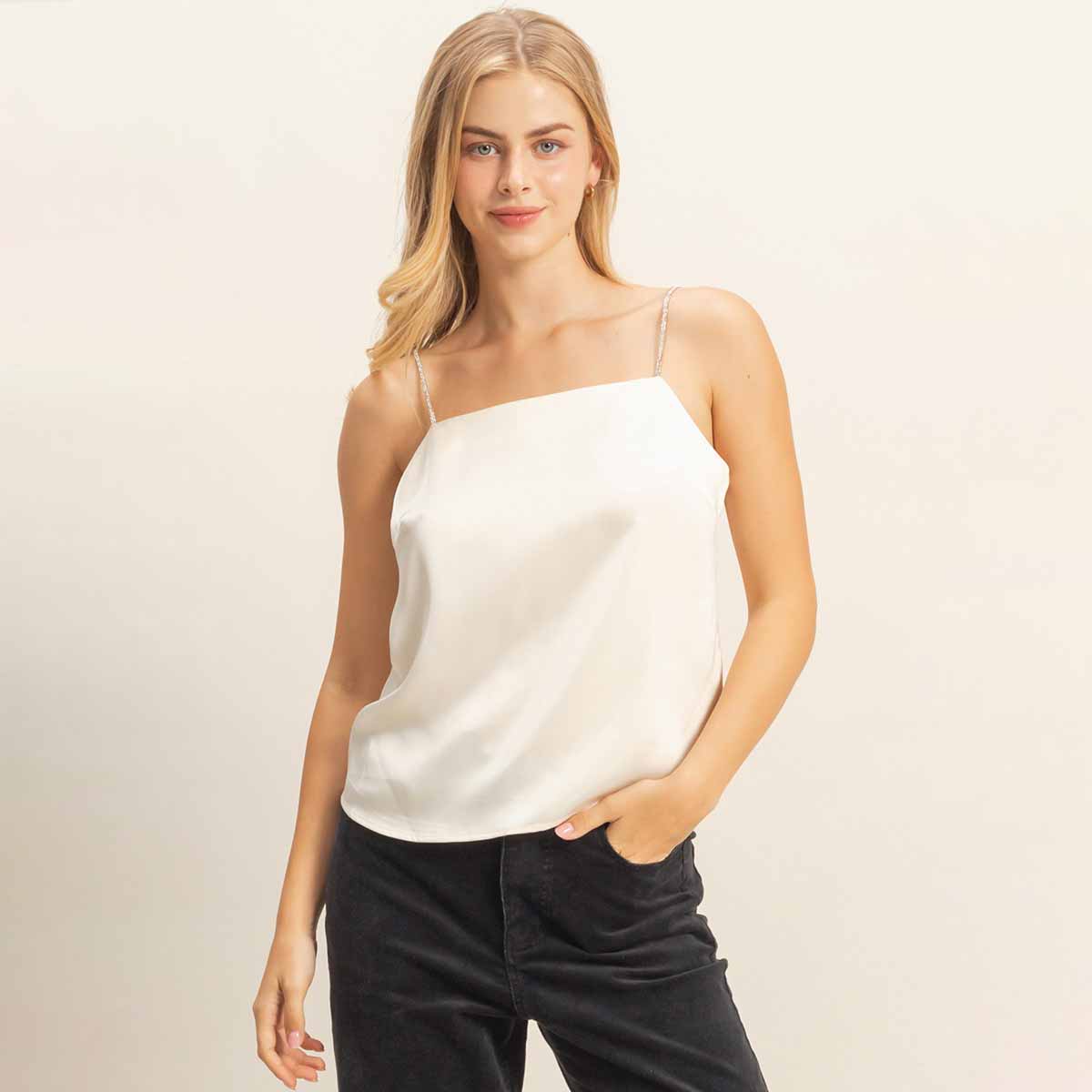 Blusa Beige Satin