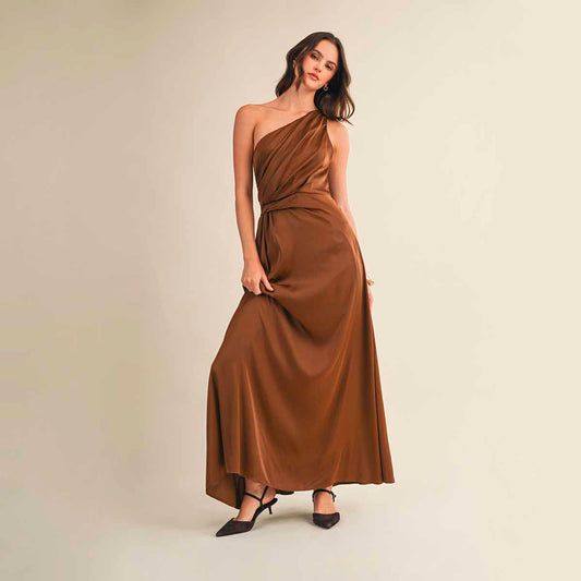 Vestido Cafe de Satin