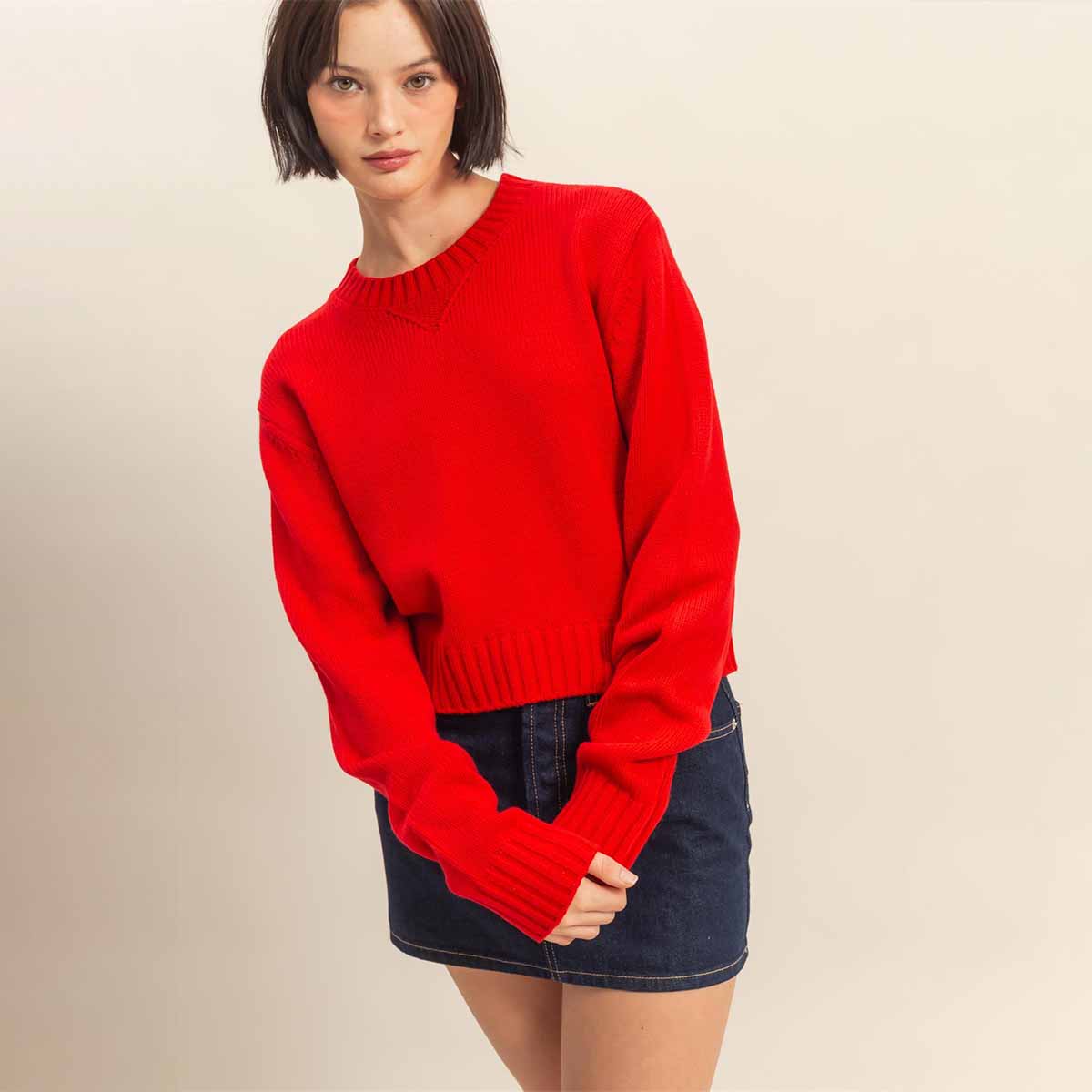 Sueter Rojo de Punto