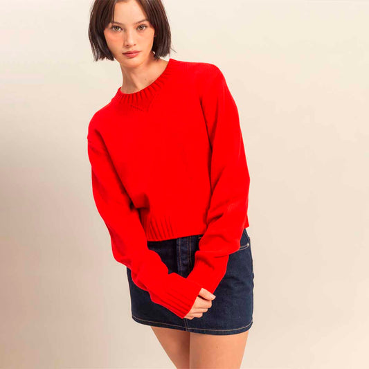 Sueter Rojo de Punto