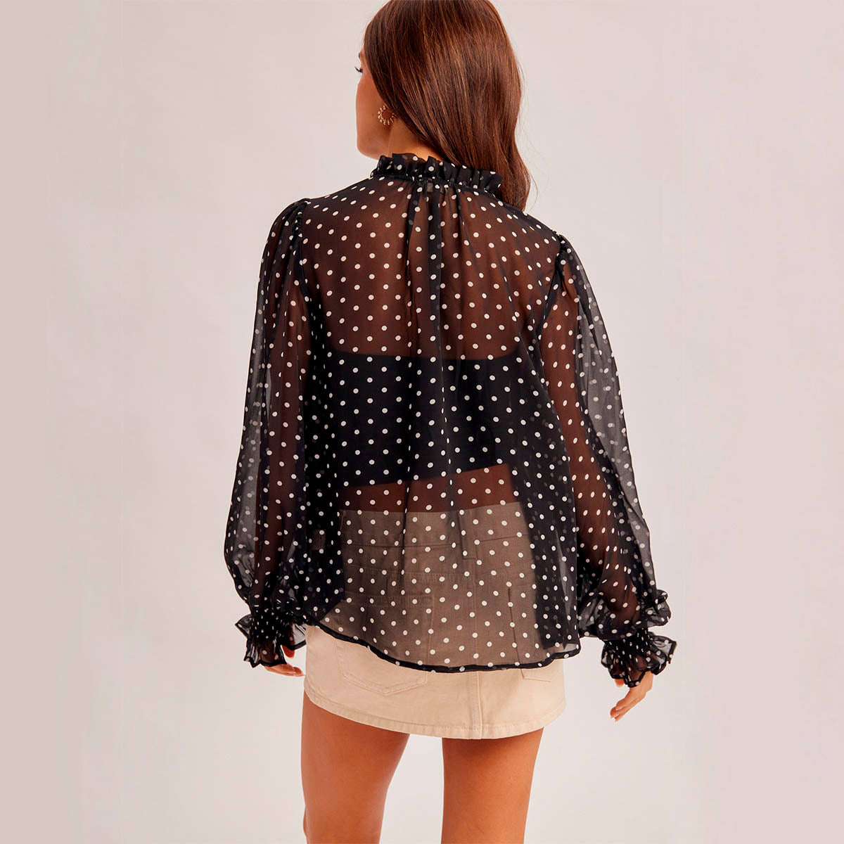 Blusa Negra con Estampado