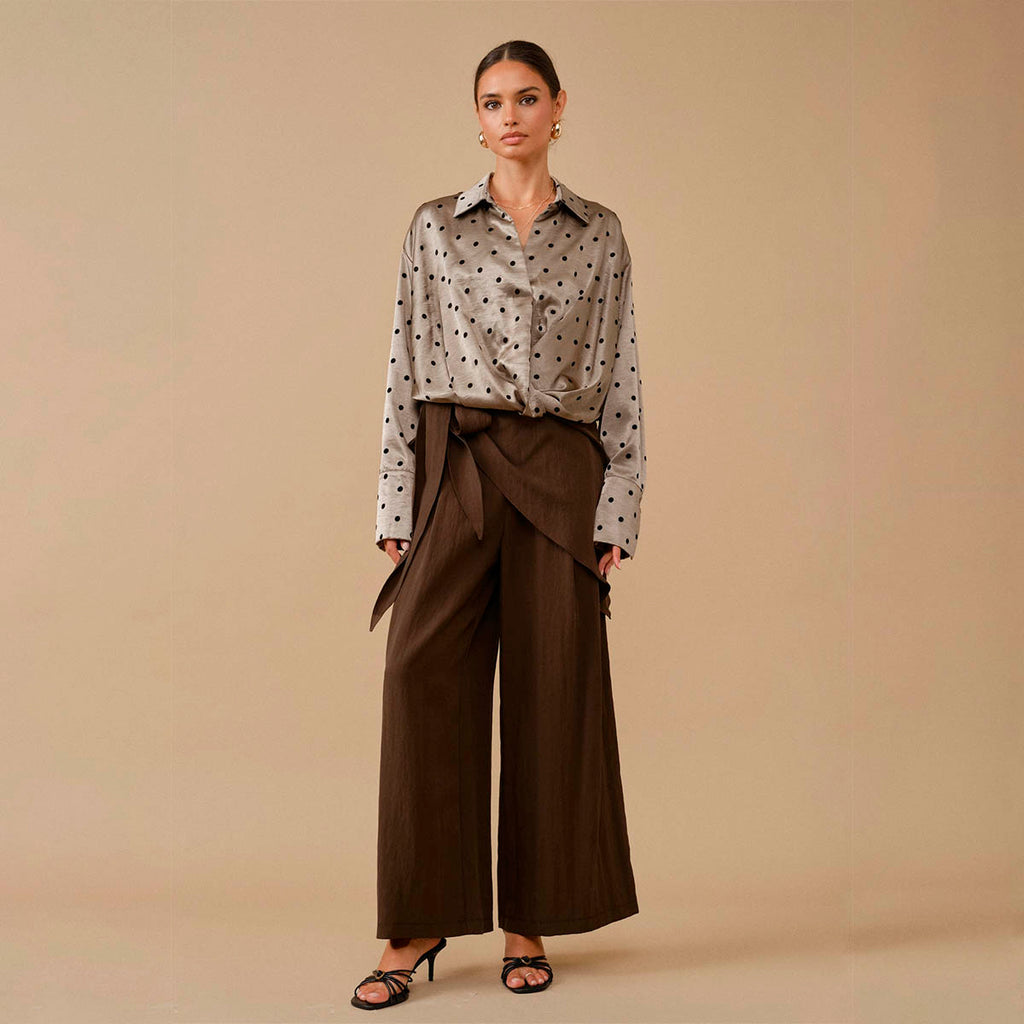 Blusa Gris con Estampado
