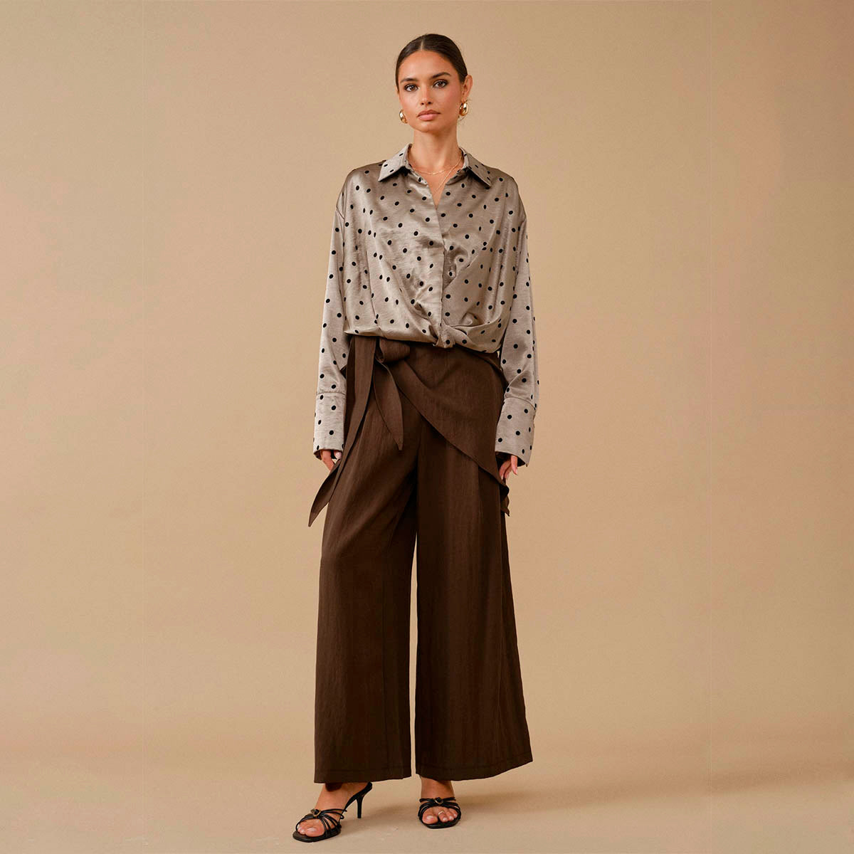 Blusa Gris con Estampado