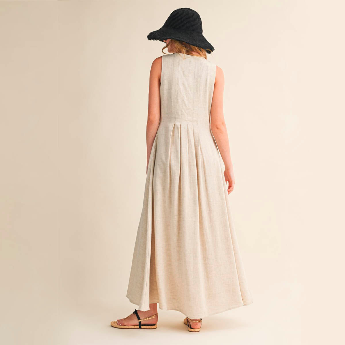 Vestido Beige Largo