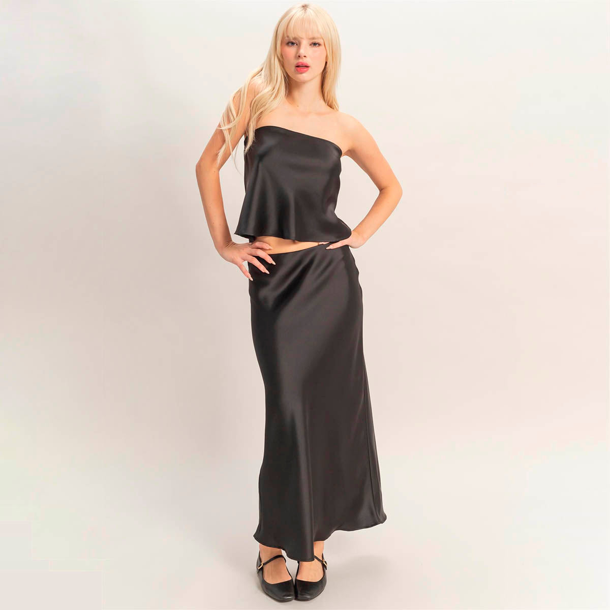 Falda Negra Satin