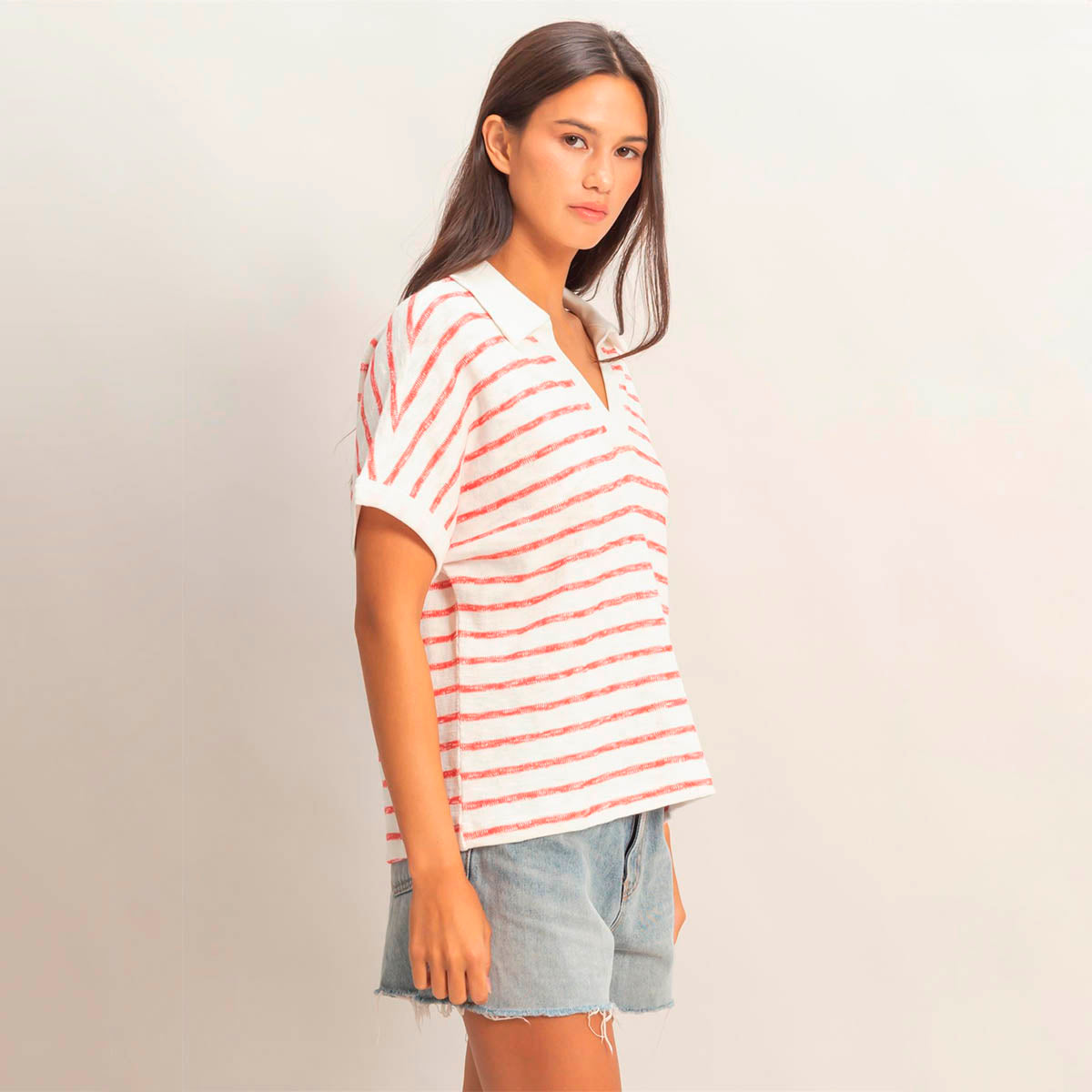 Blusa Blanca con Rayas