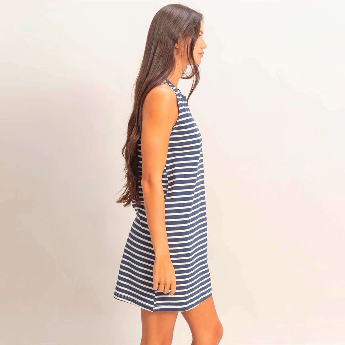 Vestido Marino de Rayas