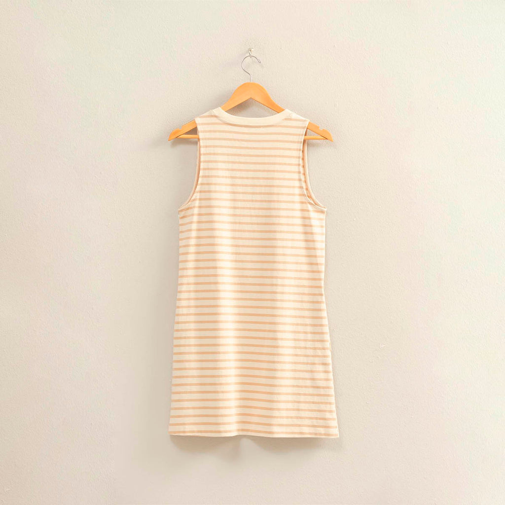 Vestido Taupe de Rayas